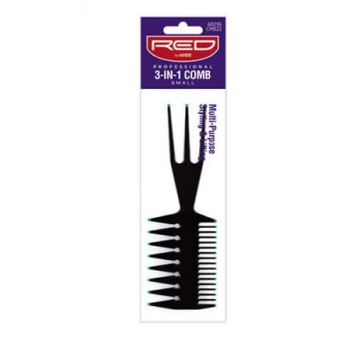 Red Professional 3-in-1 Comb Small CMB22